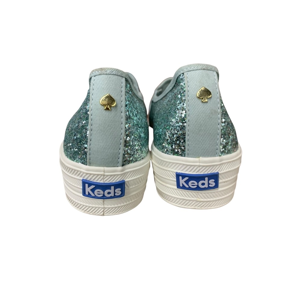 Keds for Kate Spade New York Double Decker Glitter Slip On Sneakers Blue SZ 9 - Picture 5 of 10